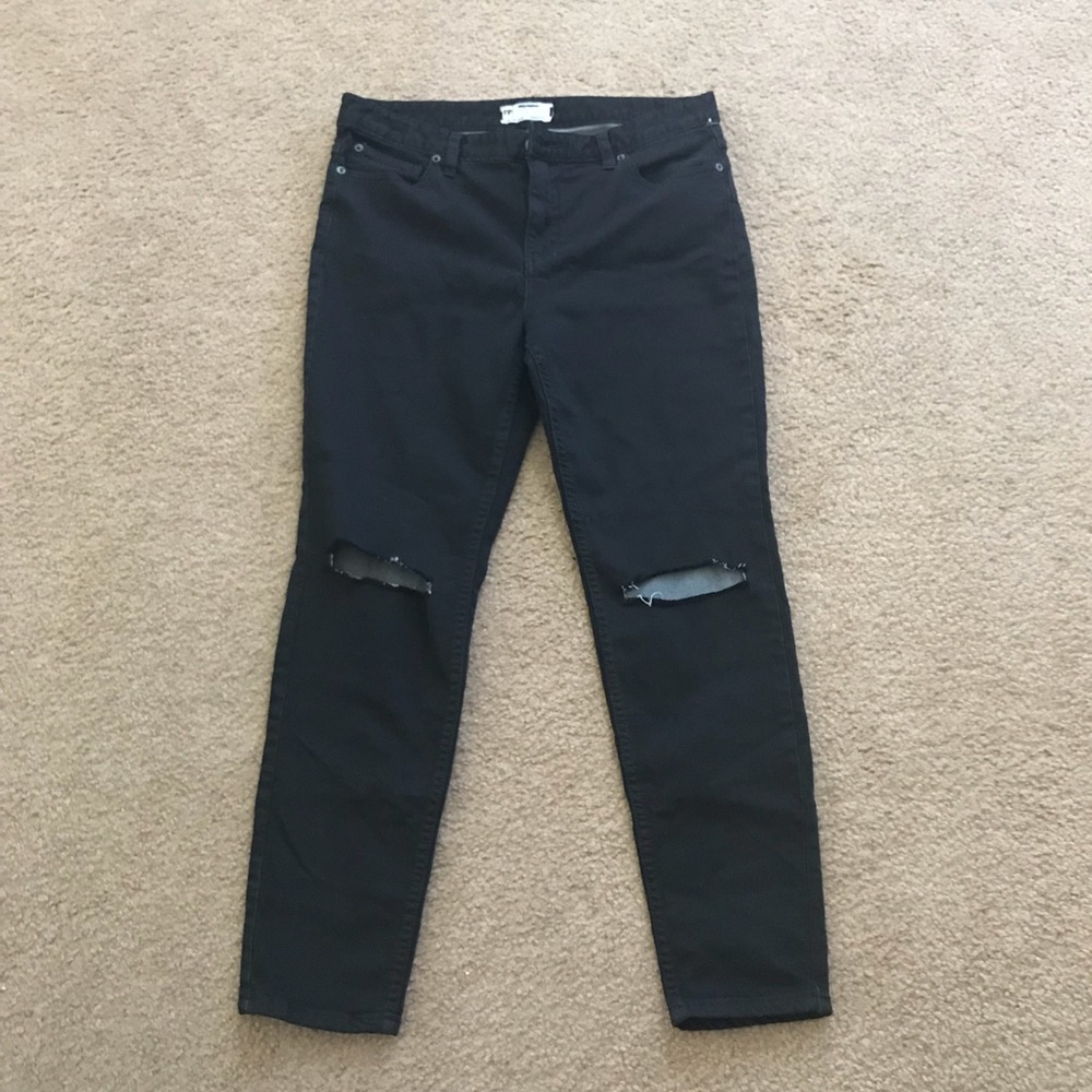 🆕Free People Black Ripped Knee Skinny Jeans - Picture 4 of 5